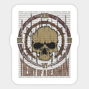 Theory of a Deadman Vintage Skull Sticker